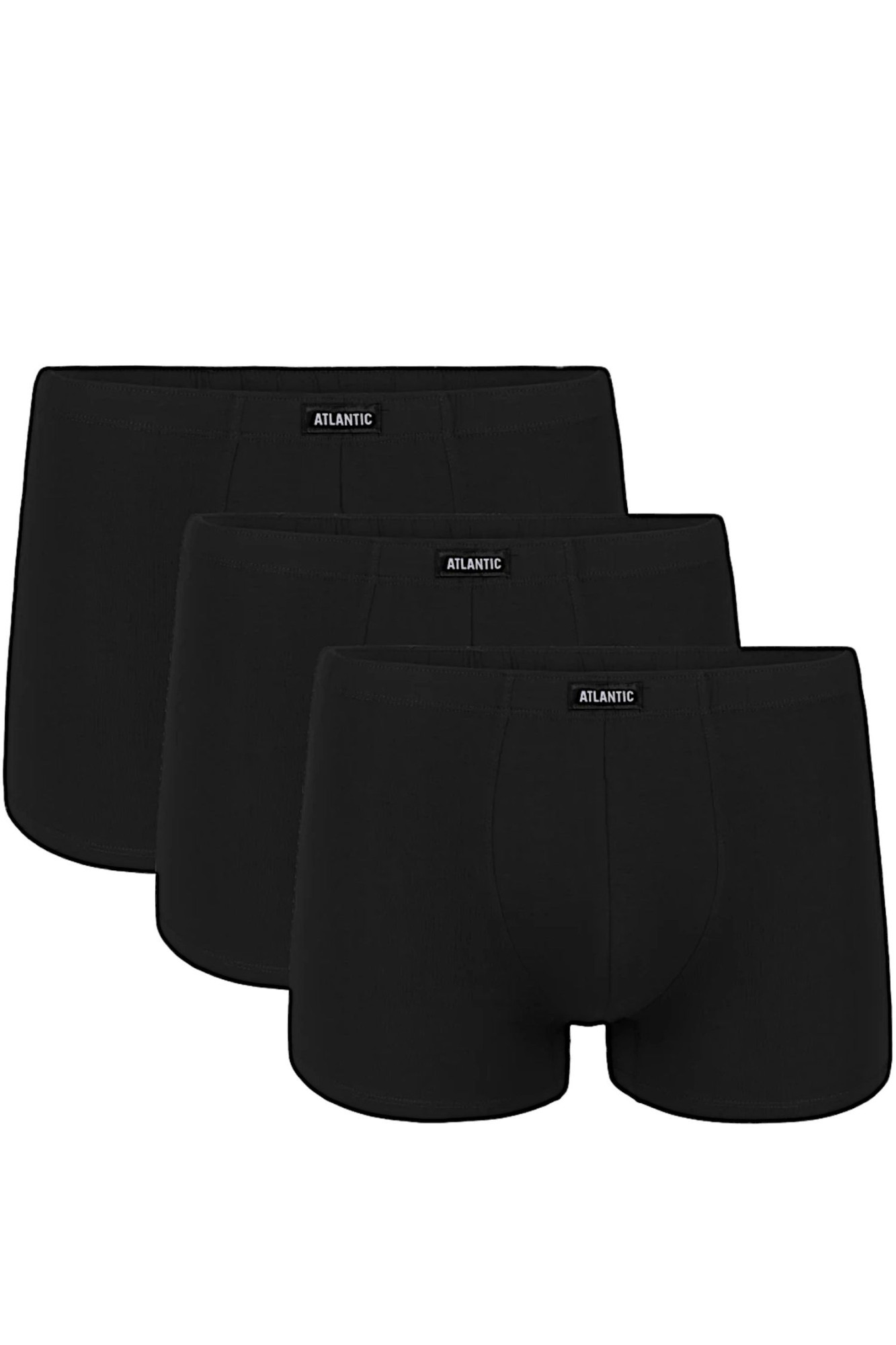 Pánské boxerky 3 pack 007 black - Atlantic černá M