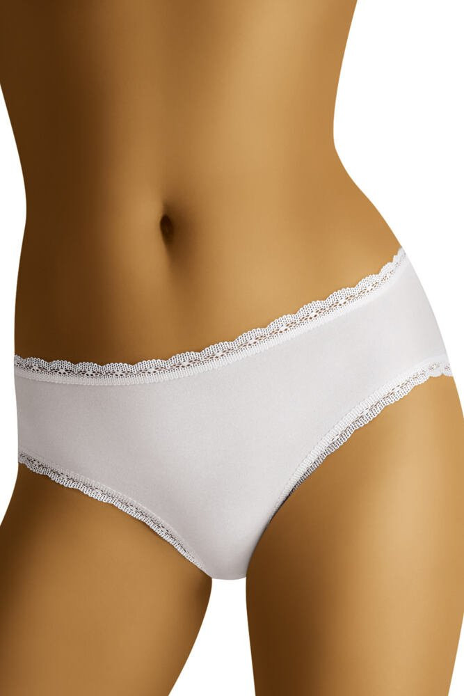 Dámské klasické bavlněné kalhotky model 14968334 bílé - Wolbar Barva: bílá, Velikost: L