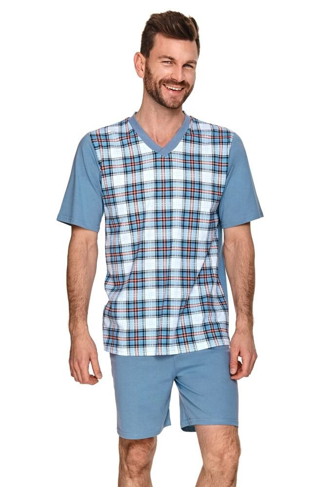 Pánské pyžamo model 17134021 světle modré - Taro Barva: modrá, Velikost: M