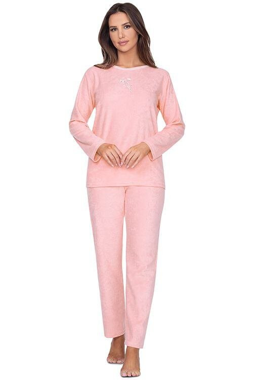 Dámské froté pyžamo Emily růžové Barva: růžová, Velikost: M