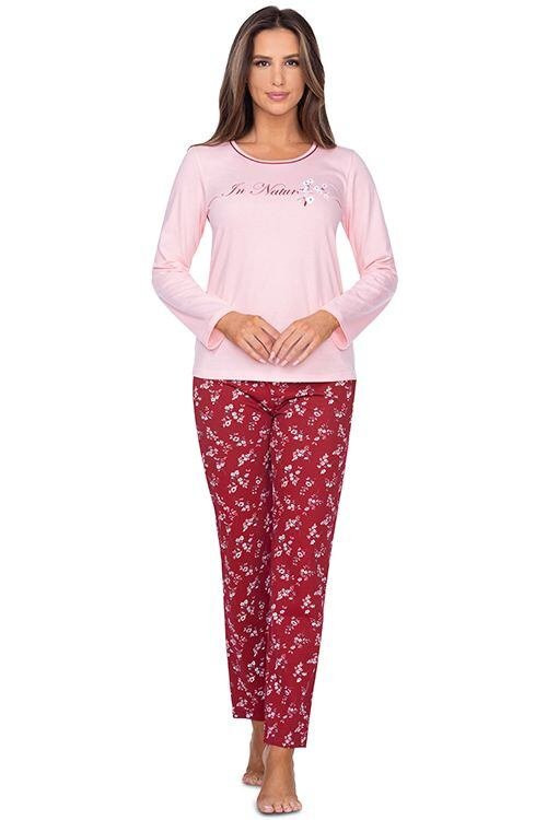 Dámské pyžamo Grace růžové s potiskem Barva: růžová, Velikost: XL