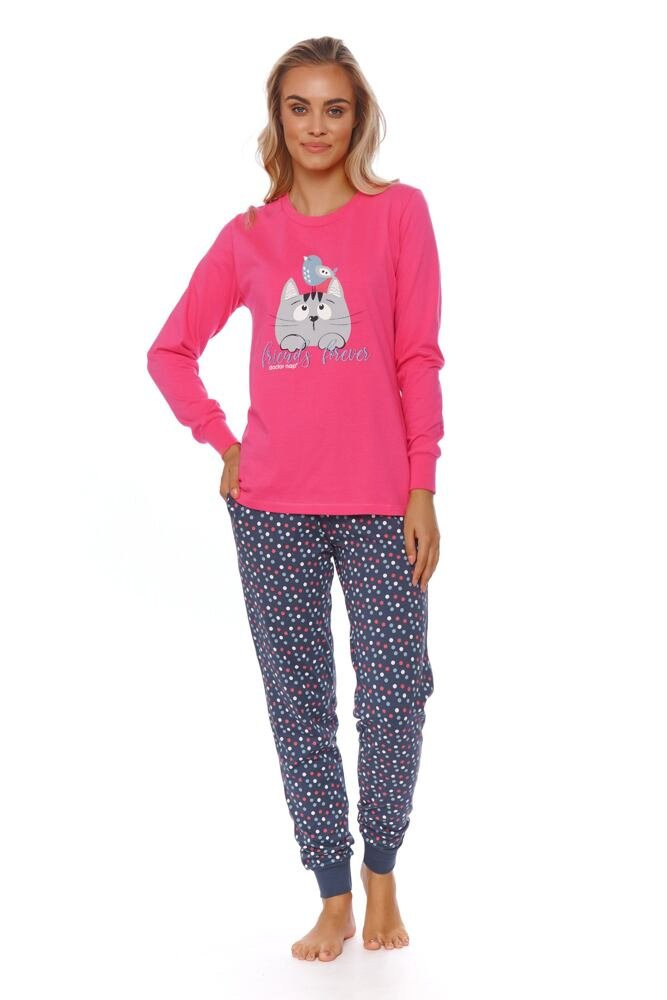 Dámské pyžamo růžové model 17644988 - DN Nightwear Barva: růžová, Velikost: M