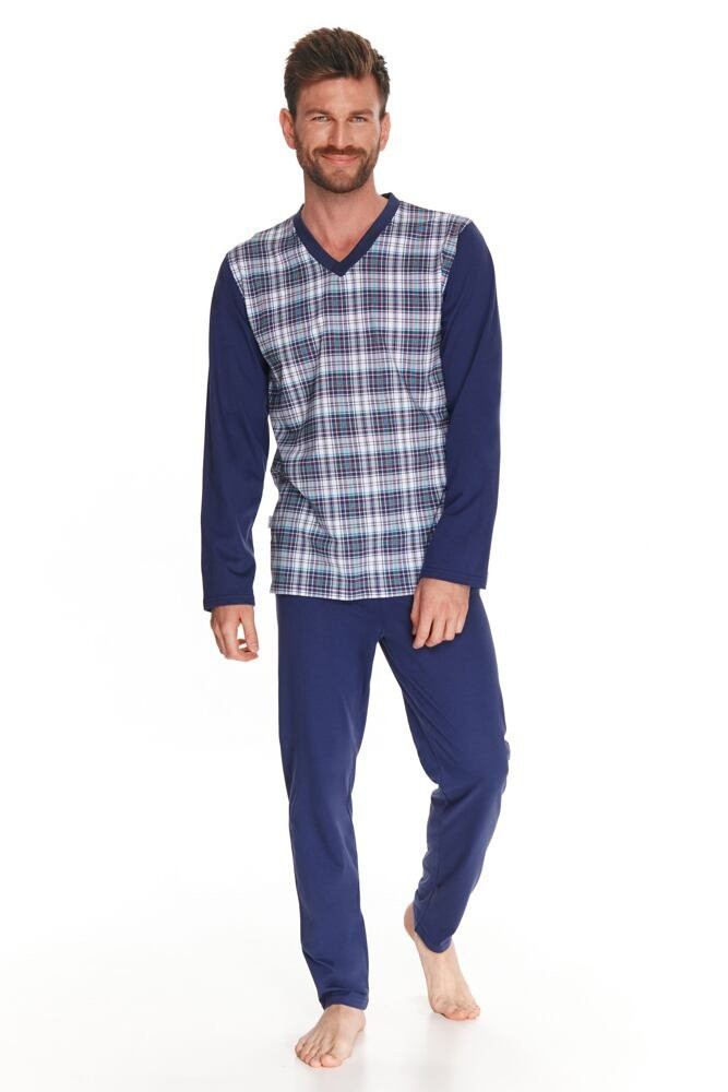 Pánské pyžamo model 18428266 tmavě modré L - Taro