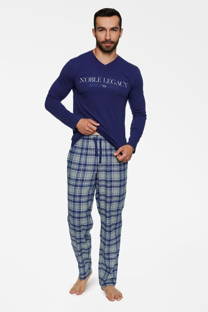 Pánské pyžamo model 17863172 modré XXL - Henderson