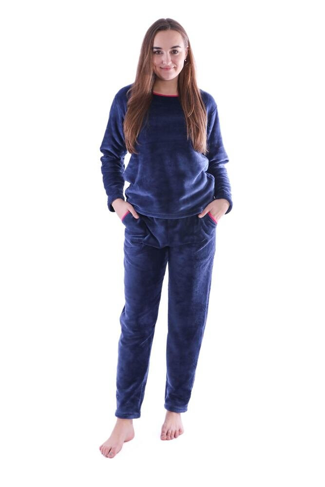 Dámské hřejivé pyžamo 669 tmavě modré Barva: modrá, Velikost: XL