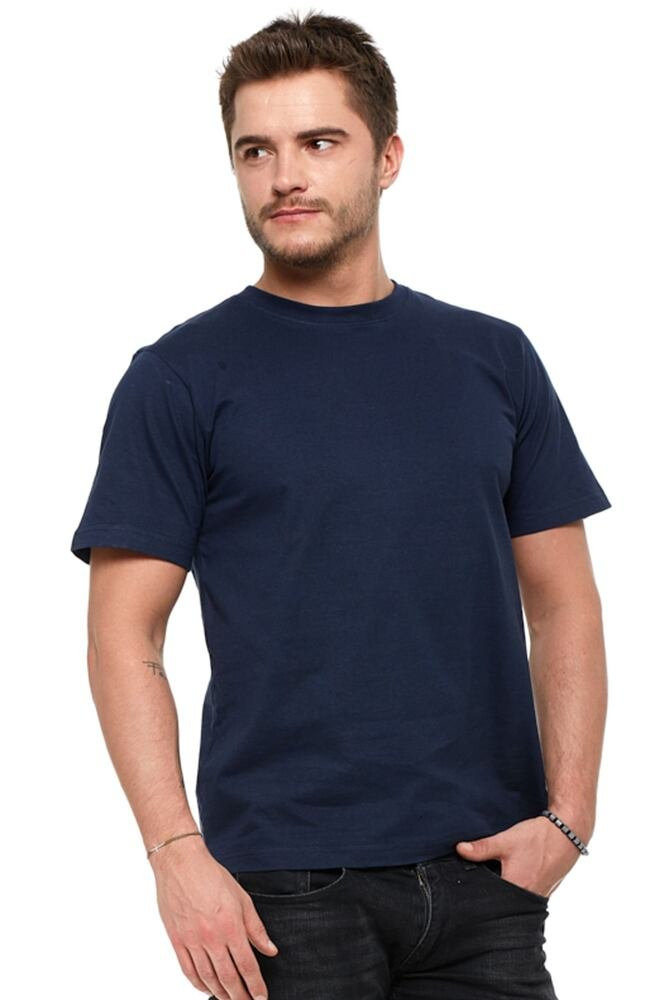 Pánské bavlněné triko Basic tmavě modré M