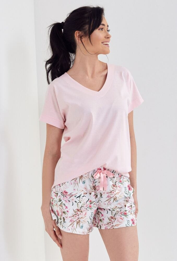 Krátké dámské pyžamo model 18446775 růžové M - Cana