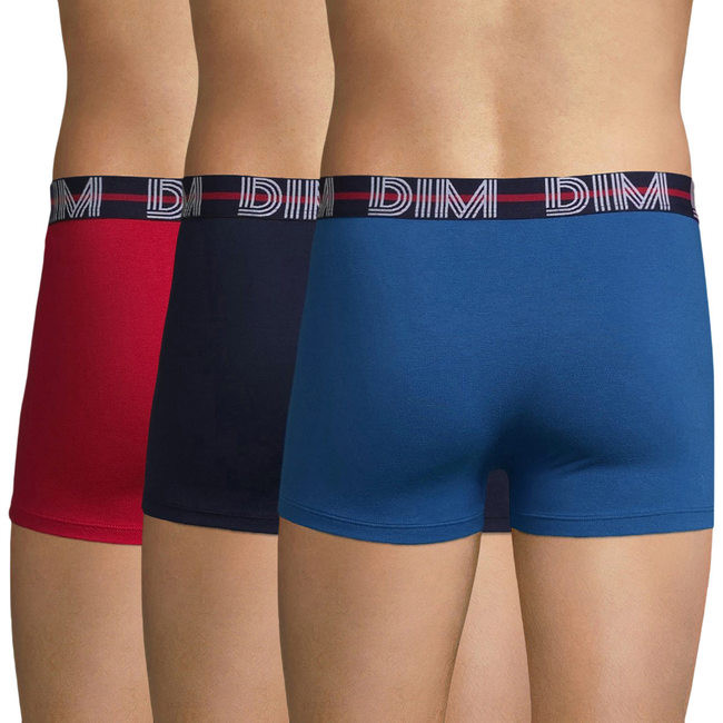 Pánské boxerky 3 ks DIM POWERFUL BOXERS 3x - DIM - červená L