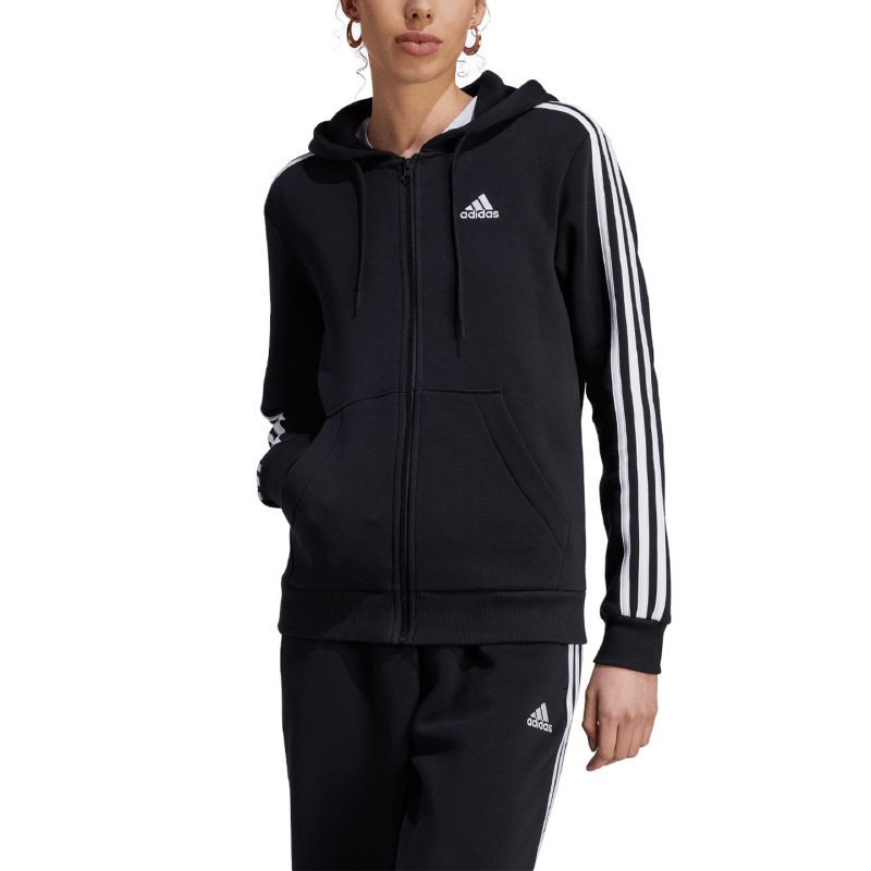 Mikina adidas 3 Stripes FL Full-Zip Hoodie W HZ5743 xs