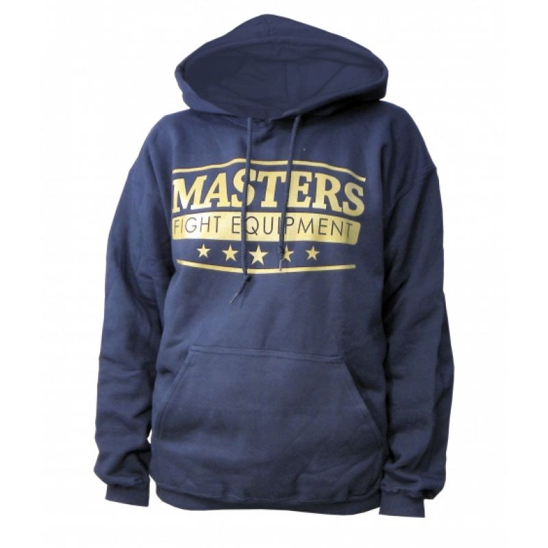 Masters mikina s kapucí M BS-MFE 06855-M1208 Velikost: tmavě modrá se zlatým potiskem+M