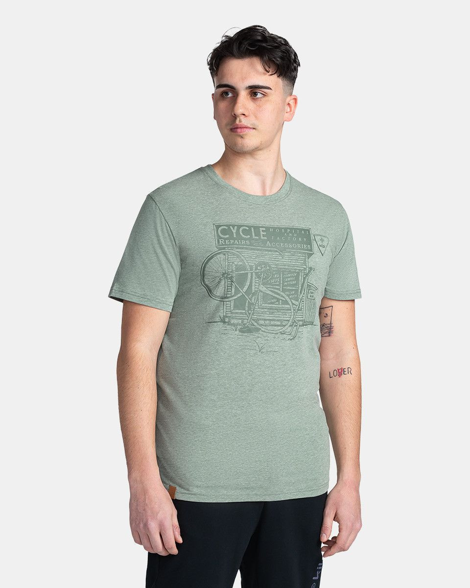 Pánské tričko PORTELA M Tmavě zelená - Kilpi S