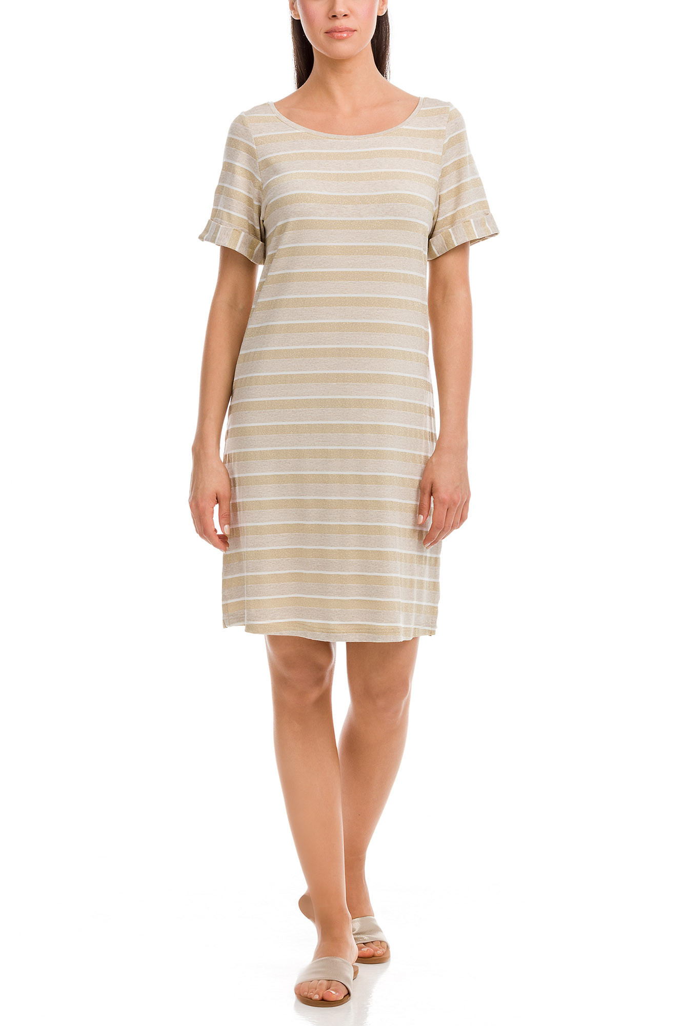 Dámské šaty model 14783040 - Vamp Barva: beige melange, Velikost: XL