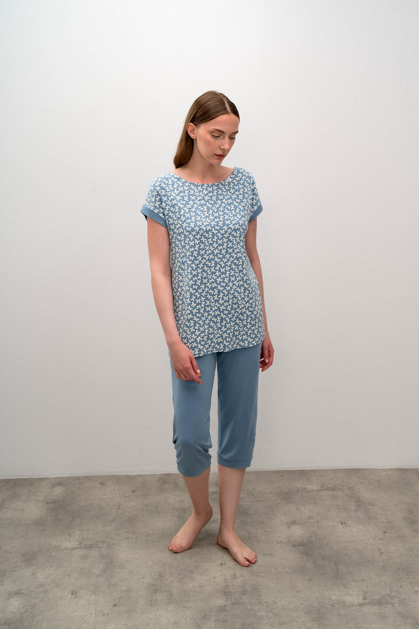 Vamp - Dámské pyžamo 16075 - Vamp Barva: blue serene, Velikost: S