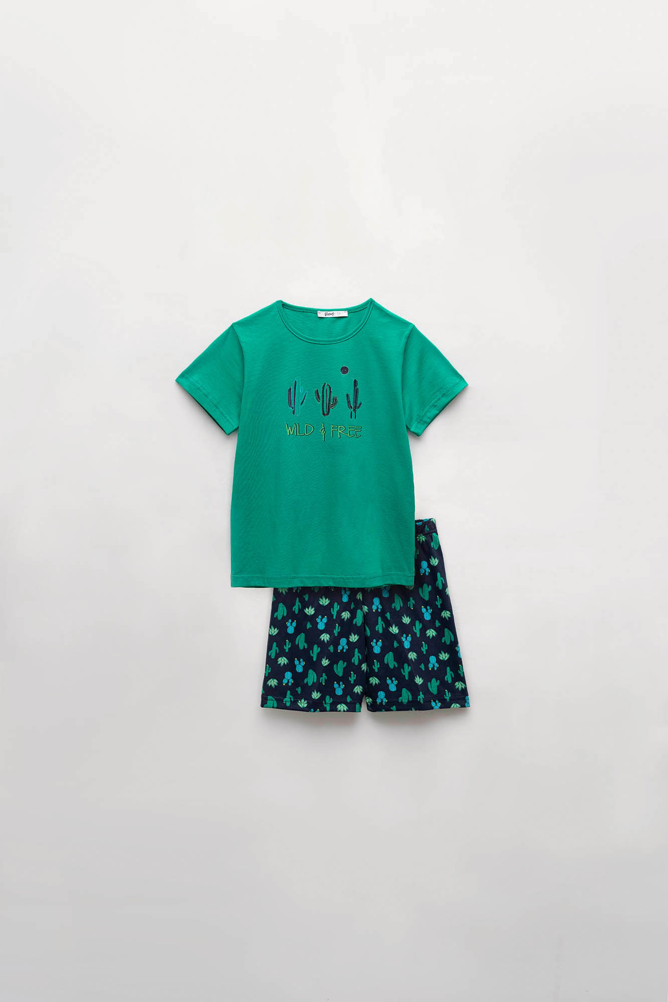 Vamp - Dětské pyžamo s potiskem kaktusů 16664 - Vamp Barva: green parrot, Velikost: XL