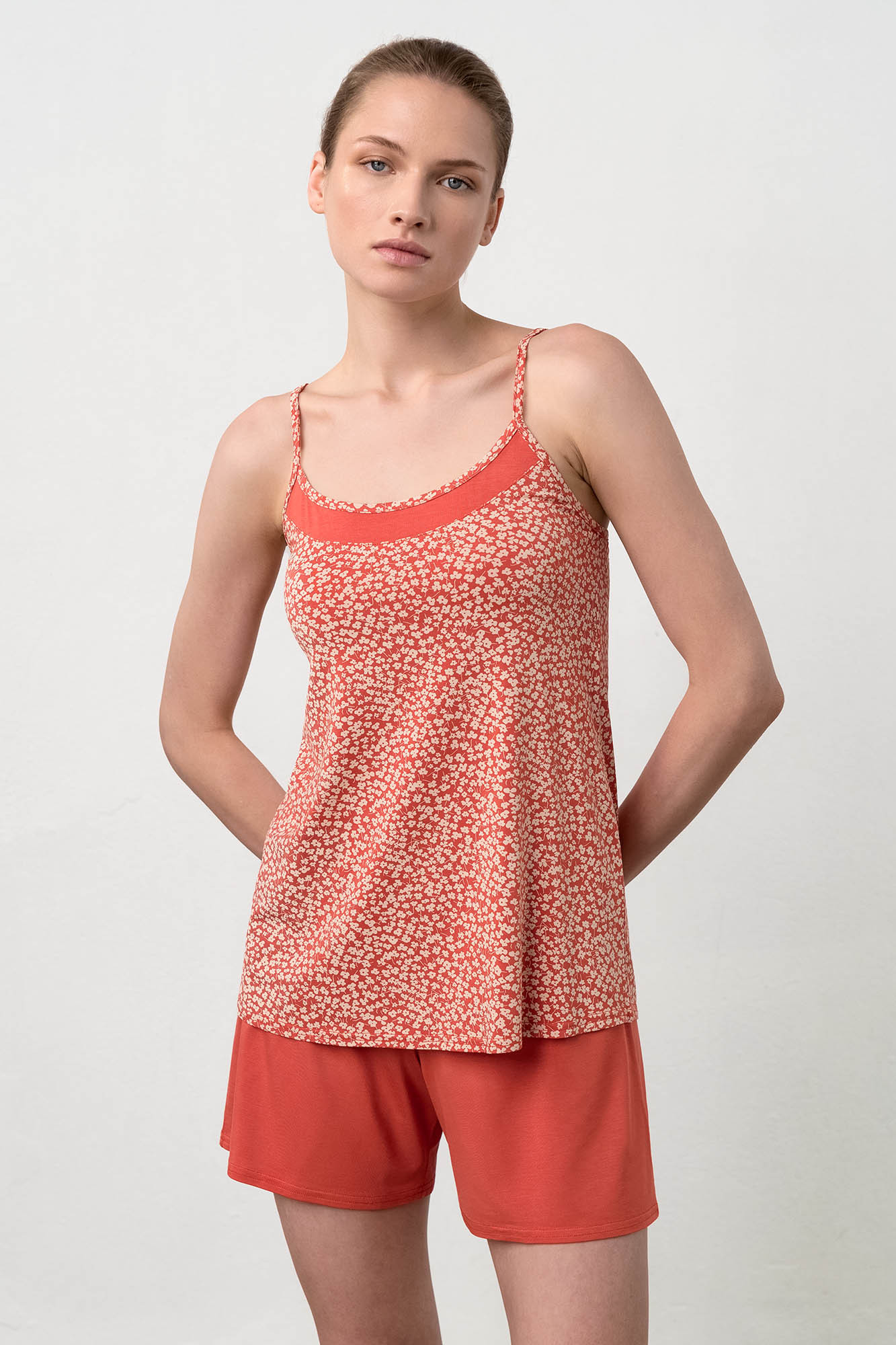 Dvoudílné dámské pyžamo – model 18361775 - Vamp Barva: red chili, Velikost: XXL