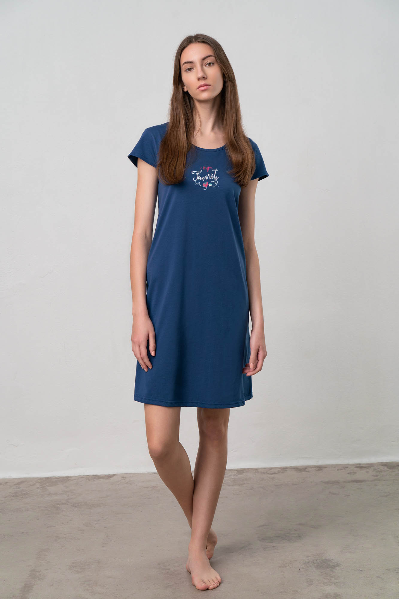 Dámská noční košile model 17170774 - Vamp Barva: blue royal, Velikost: S
