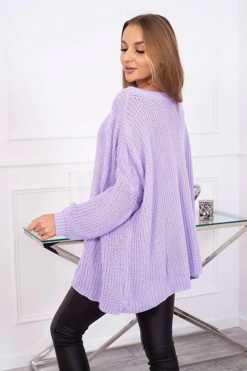 model 18745115 oversize svetr fialový UNI - K-Fashion
