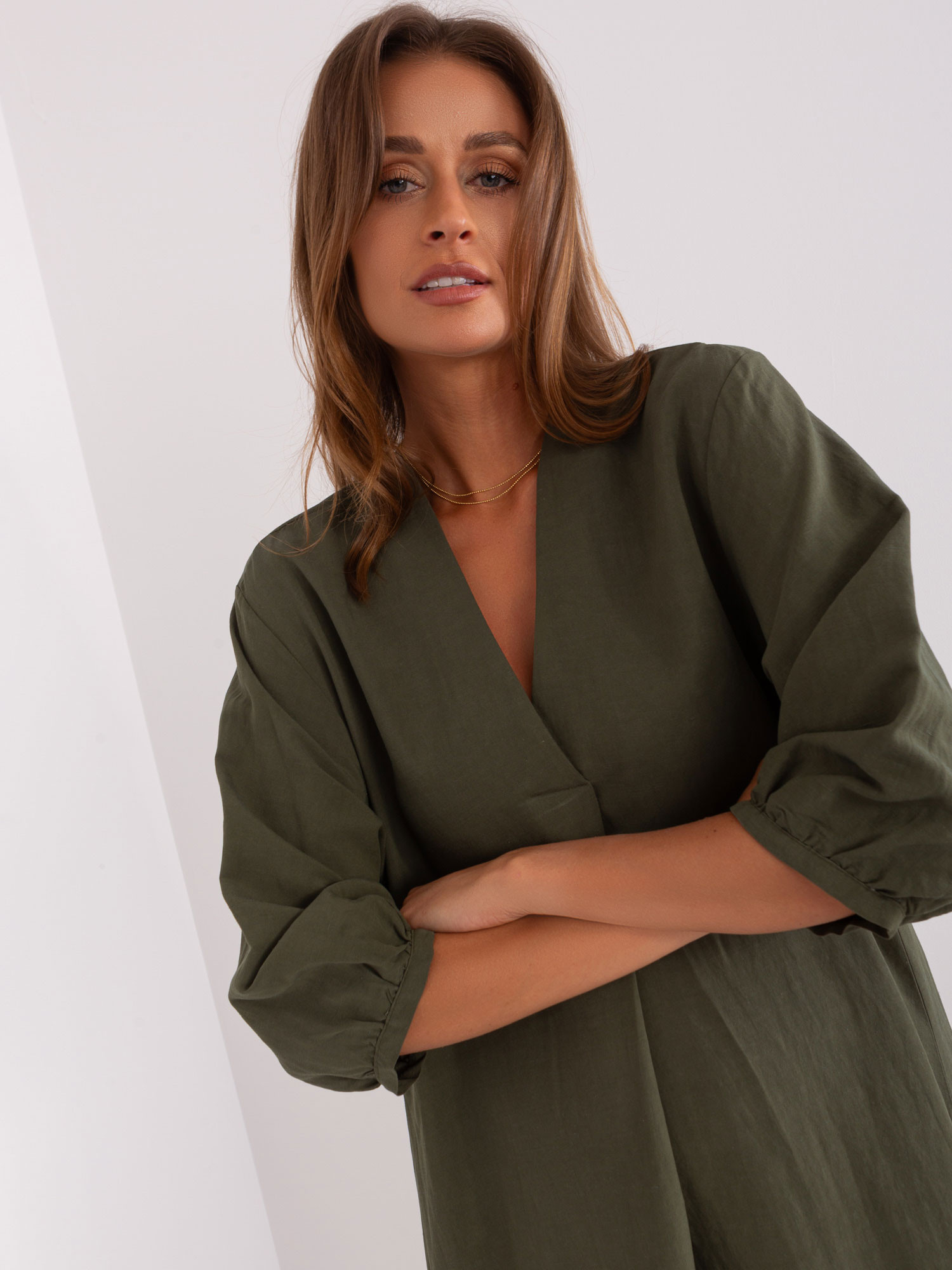 Šaty CHA SK 9012.02P khaki S/M