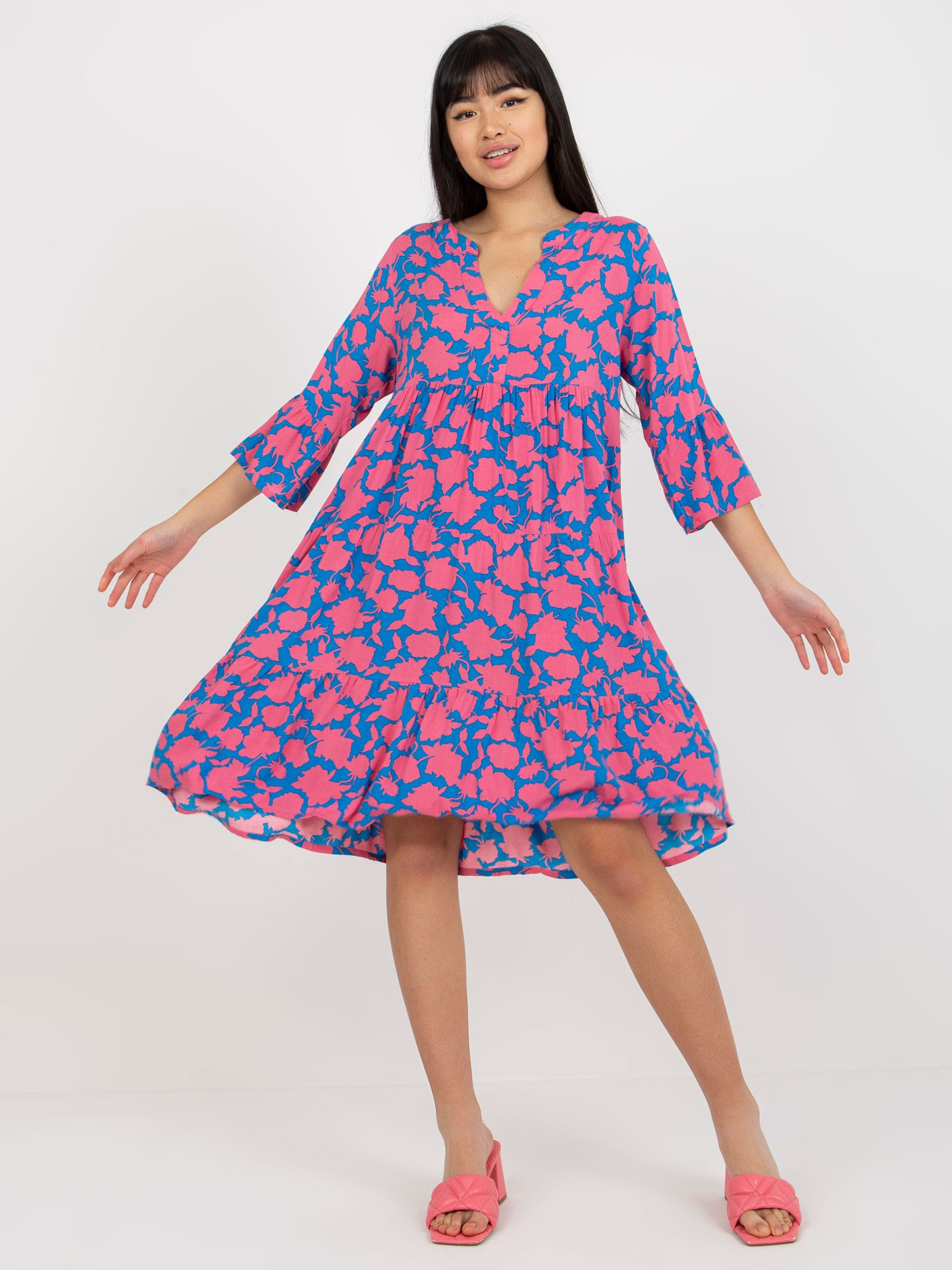 Dámské šaty model 18132701 růžové S - FPrice