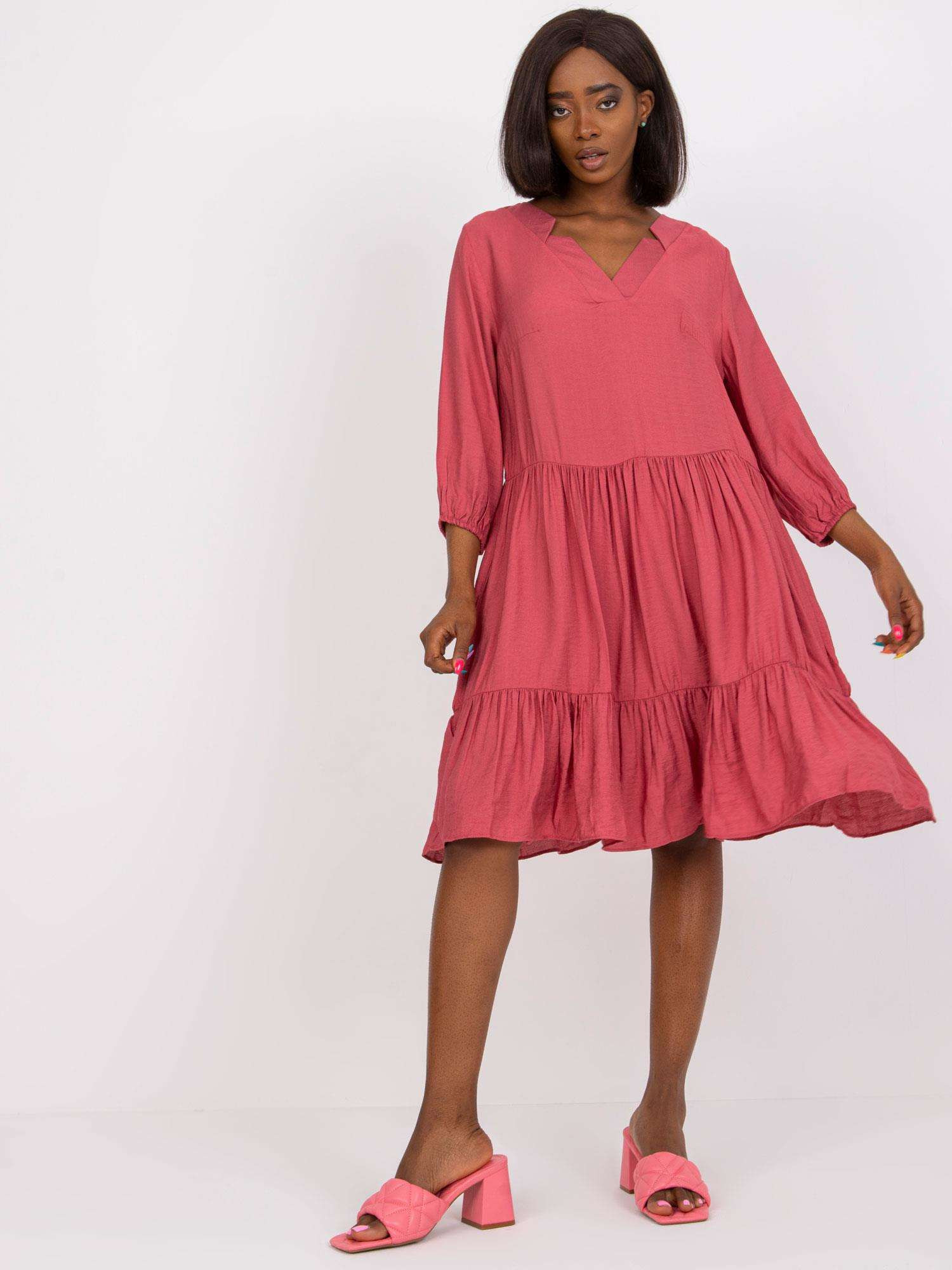 Dámské šaty model 17170013 růžová L/XL - FPrice