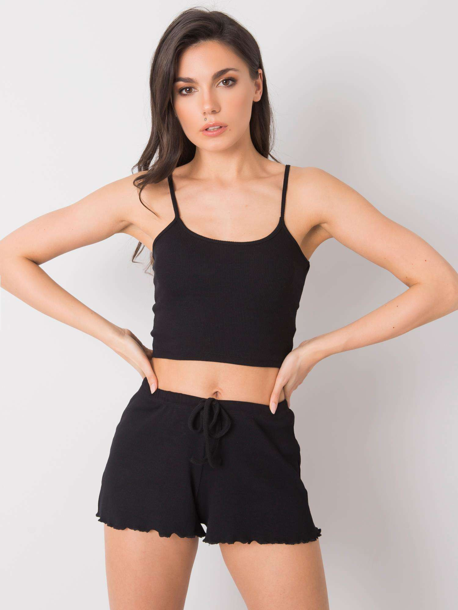 Obrázok RUE PARIS Čierny crop top S