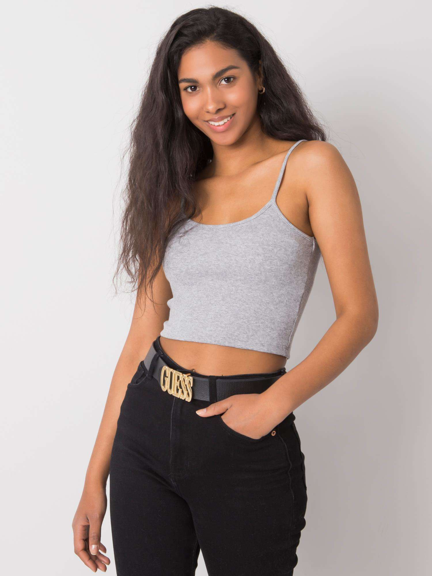 Obrázok Dámsky šedý crop top RUE PARIS S