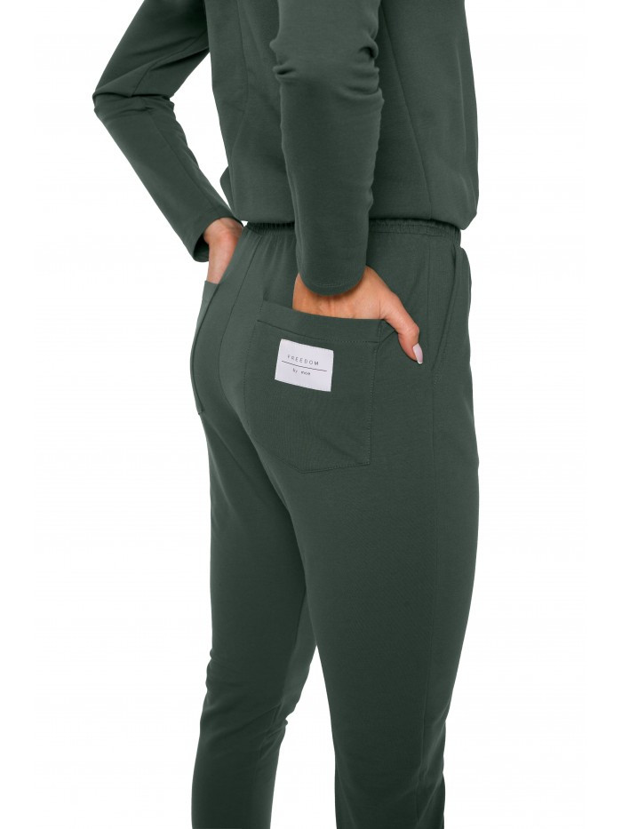 Obrázok M583 Knit Jumpsuit With A Patch Pocket  EÚ S. vojenská zelená