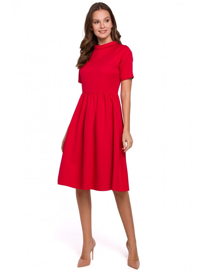 Obrázok K028 Rolled neck fit and flare dress  EÚ L vyd