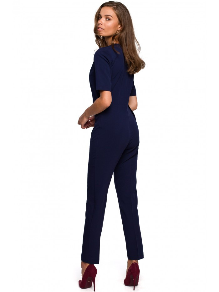 Obrázok S241 One-piece jumpsuit with a double front  EÚ XXL námornícka modrá