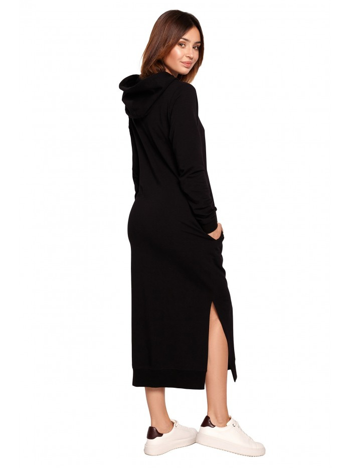 Obrázok B197 Midi Dress With A Hood  EÚ M čierna