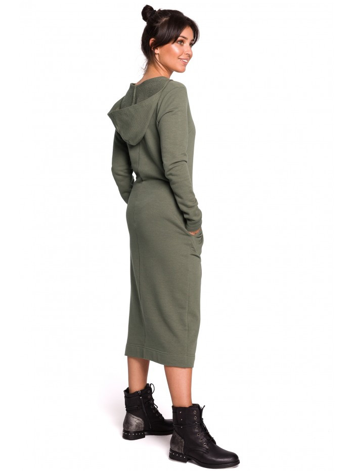 Obrázok B128 Maxi hooded dress  EÚ XXL khaki