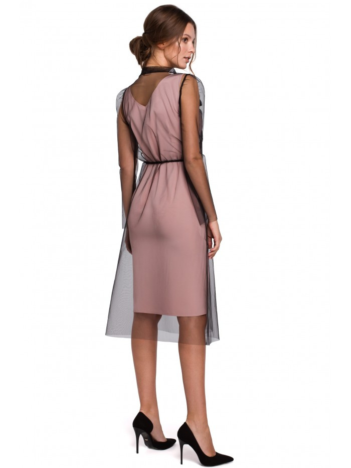 Obrázok K039 Tulee dress with tied neckline  EÚ XXL prášok