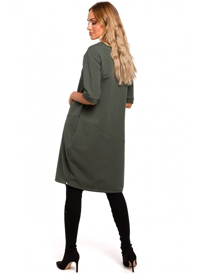 Obrázok M451 Dress with tied bottom hem  EÚ M vojenská zelená