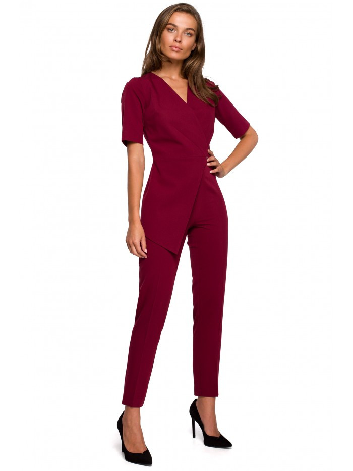 Obrázok S241 One-piece jumpsuit with a double front  EÚ XXL gaštanová