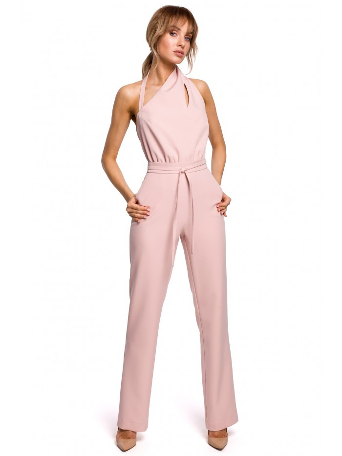 Obrázok M502 Elegant jumpsuit with asymmetric neckline  EÚ M prášok