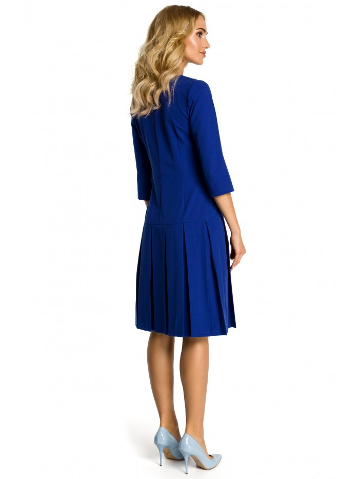 Obrázok M336 Drop waist dress with pleats  EÚ XXL kráľovská modrá