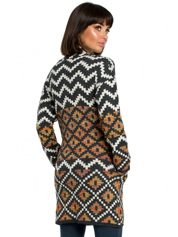 Obrázok BK007 Cardigan with aztec pattern - model UNI EÚ model1