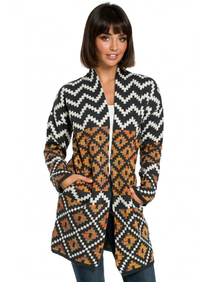 Obrázok BK007 Cardigan with aztec pattern - model UNI EÚ model1