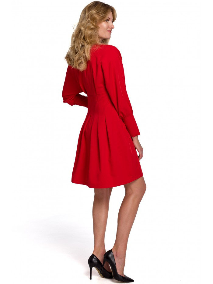 Šaty s rukávy - červené EU XXL model 18002892