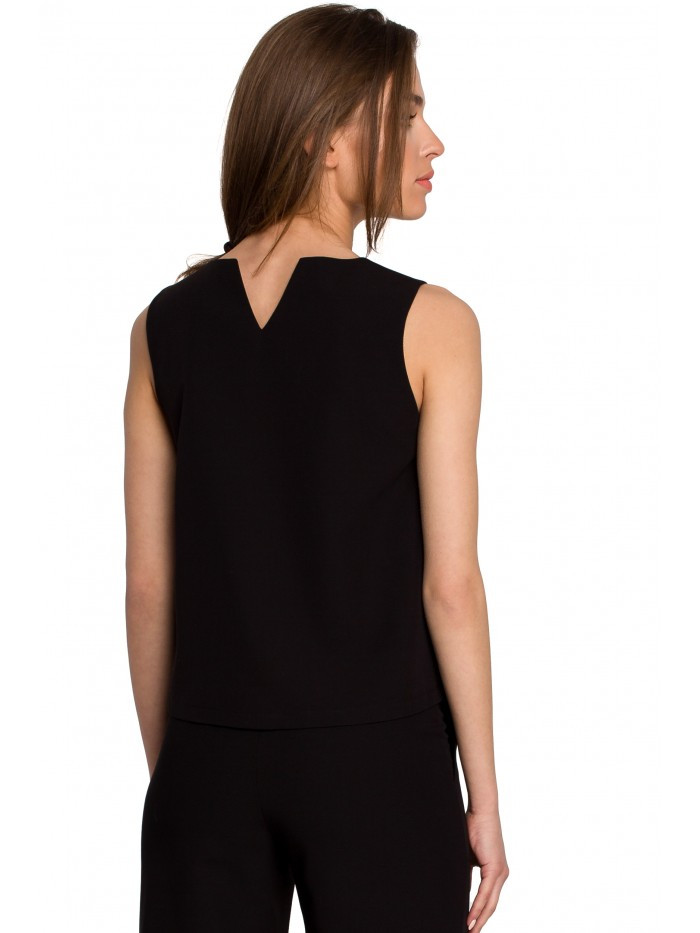 Obrázok S257 Sleeveless blouse  EÚ M čierna