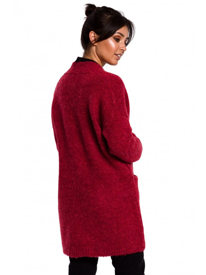 Obrázok BK034 Fuzzy knit cardigan  EU L / XL malina