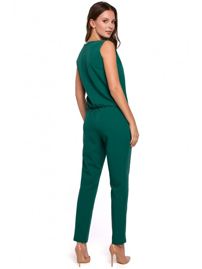 Obrázok K009 One-piece jumpsuit with v-neck  EÚ M zelená