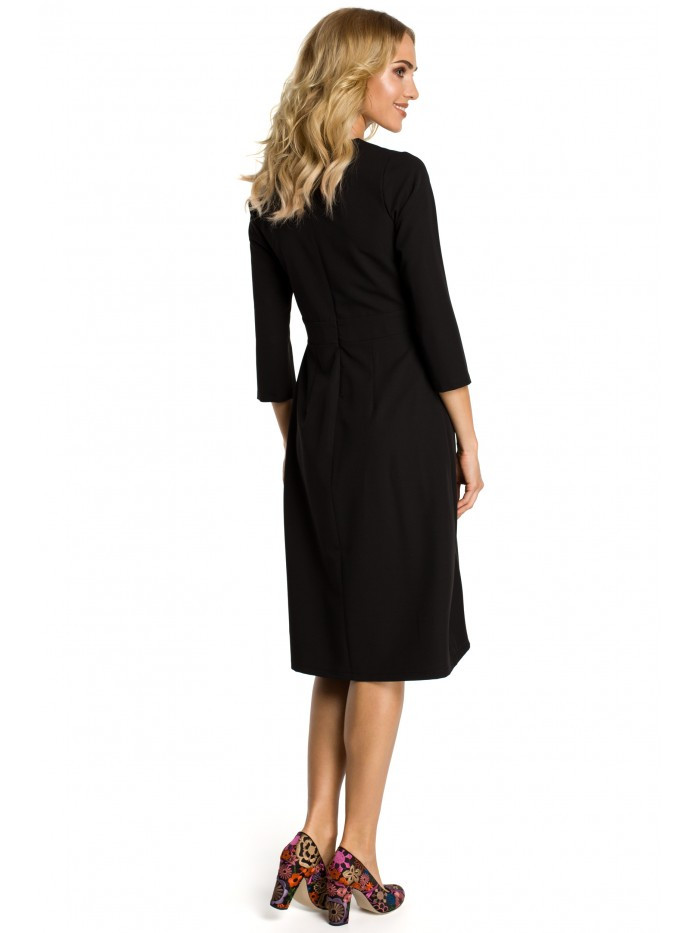 Obrázok M335 Dress with box pleat in front  EÚ XL čierna