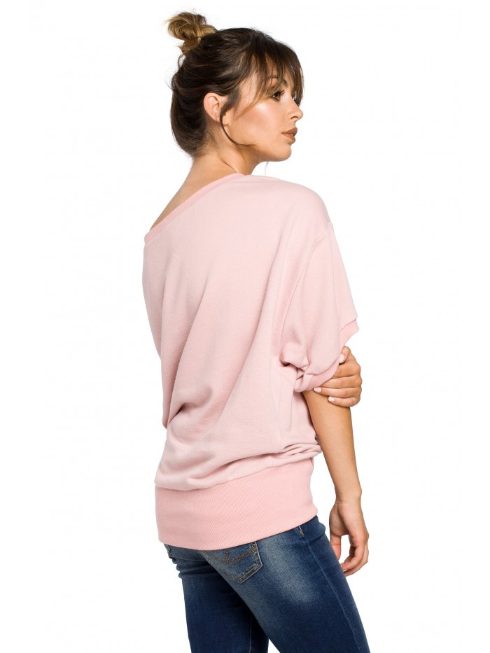 Obrázok B048 Oversized blouse with a wrap detail  EU S / M prášok