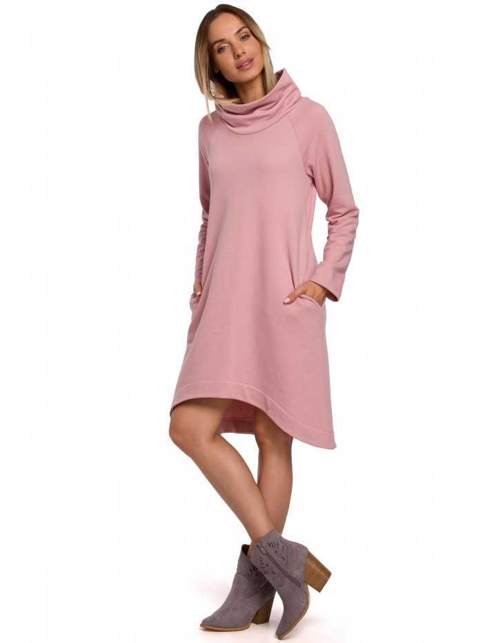 Obrázok M551 Asymetric hem knit dress  EÚ XXL prášok