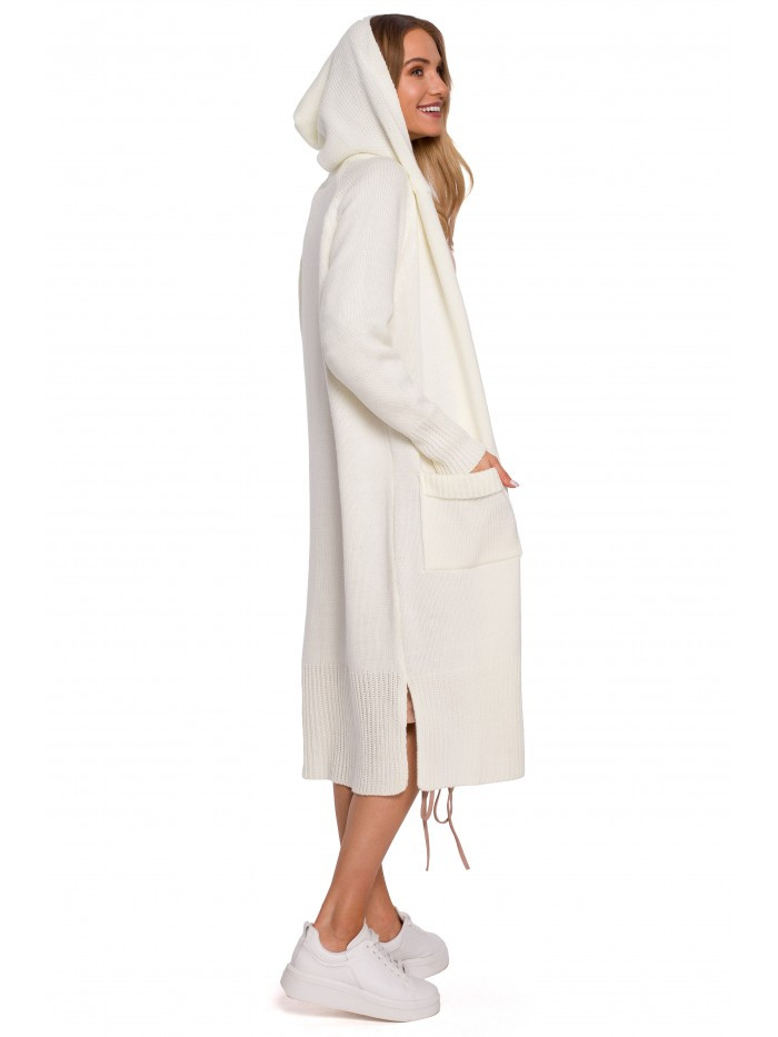 Obrázok M596 Longline Hooded Cardigan  UNI EÚ ecru