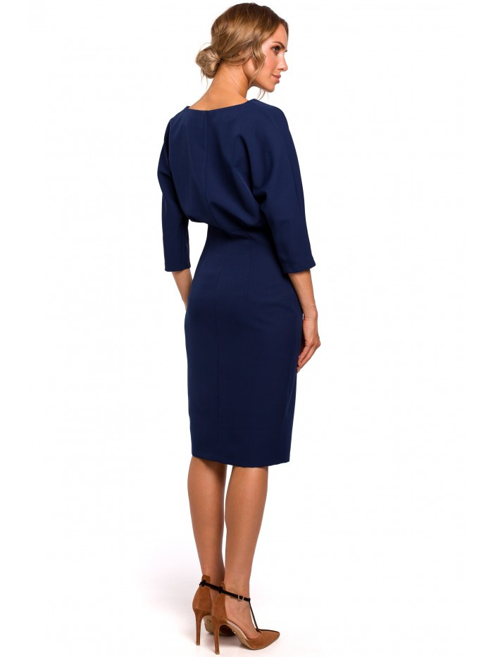 Obrázok M464 Batwing sleeve dress  EÚ L námornícka modrá