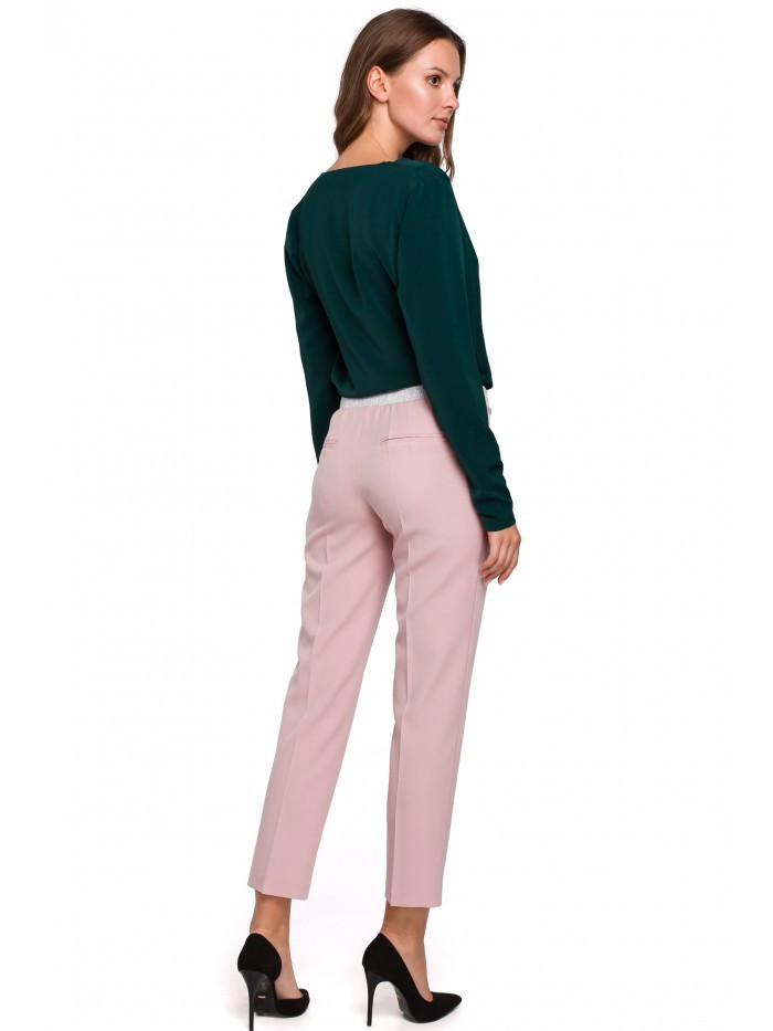 Obrázok K035 Trousers with elasticized waistband  EÚ M crepepink