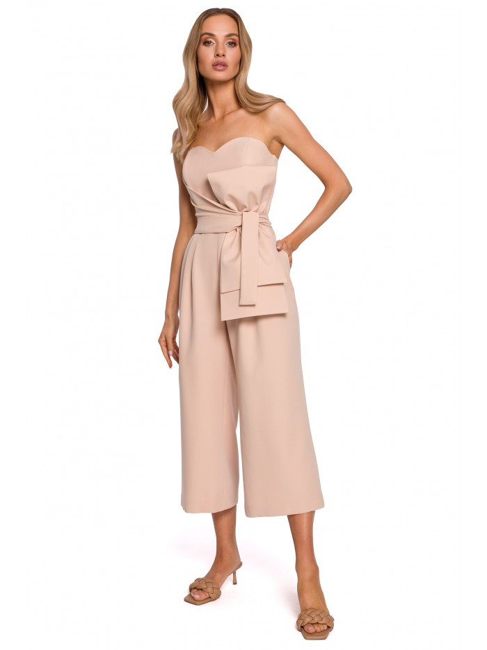 Obrázok M571 Strapless Jumpsuit  EÚ L béžový