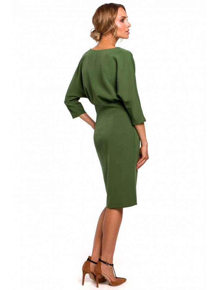 Obrázok M464 Batwing sleeve dress  EÚ L zelená